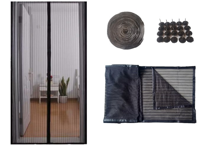 kits de cortina de porta de tela magnética magnetic screen door curtain kits