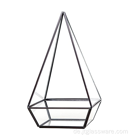 Pentaeder Pyramidenform Glas Terrarium Dekor