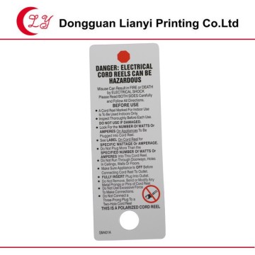 Caution mark paper tag