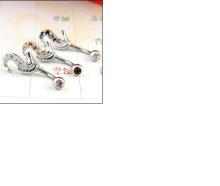 Hot Fashion Alloy Zircon Body Piercing Jewelry - Earrings , navel