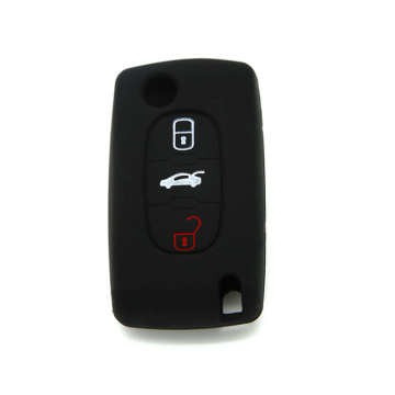 Peugeot 3 buttons car silicon key case