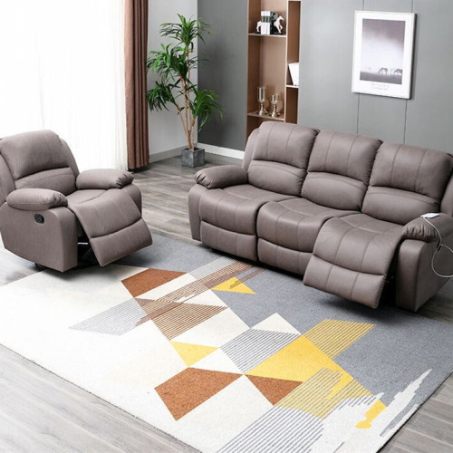 Living Room American Style Leather 6 Seat Sofa