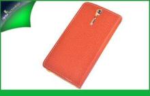 Super Slim Orange Sony Leather Cases For Xperia S Lichee Wi