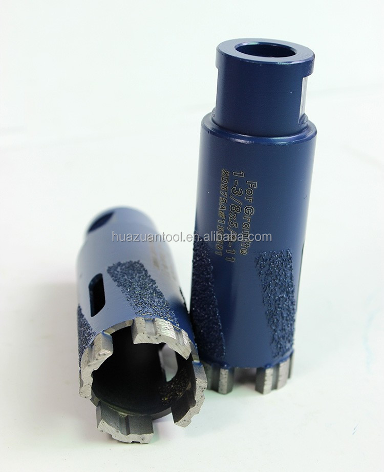 USA hot sale vaccum brazed turbo dry diamond core drill bits for granite drilling