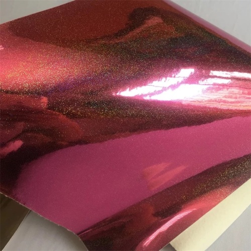 Mirror PU Glitter Polyester Leather for Garments