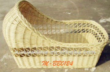 Wicker baby sleeping basket & wicker comfortable baby bassinet