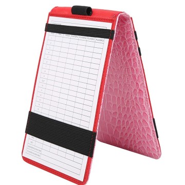 Golf Accessories Leatherette Score Card and Yardage Book Holder with Pencil Loop