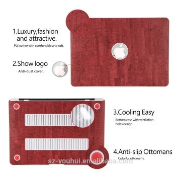 New Fashion Design wooden leather case for Mac air 13