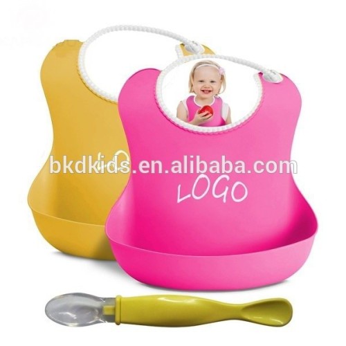 BKD Hot selling baby product unisex baby bib waterproof silicone