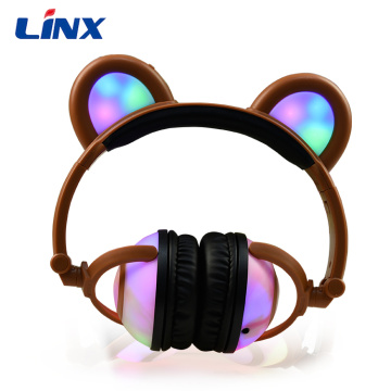 Christmas promotional gift kid bear ear headphones