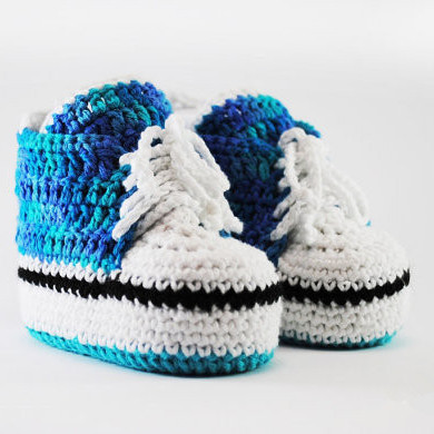 Rajutan booties bayi katun lembut converse Sepatu