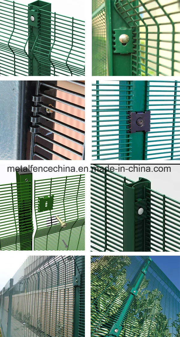 Green Color 2.1m Anti Climb Mesh Clear View Security Fence.