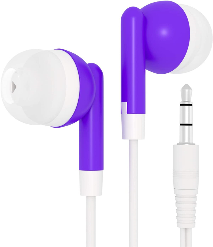 purple disposable earphone