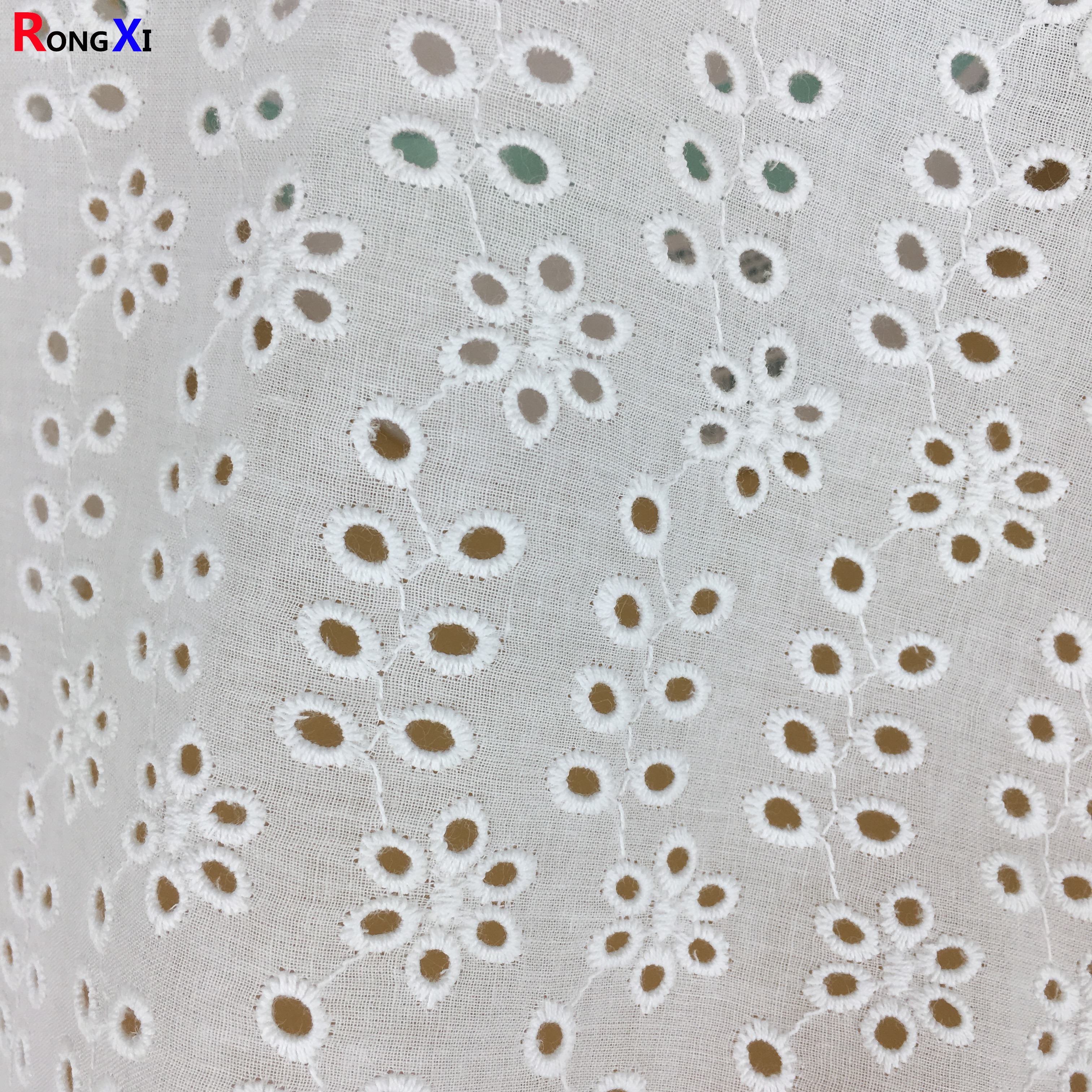 RXF0515 Multifunctional swiss waffle weave Voile Lace Fabric Cotton