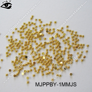 Metal Dome Studs Half Round Studs 1MM Gold Round Beads for Nail Art