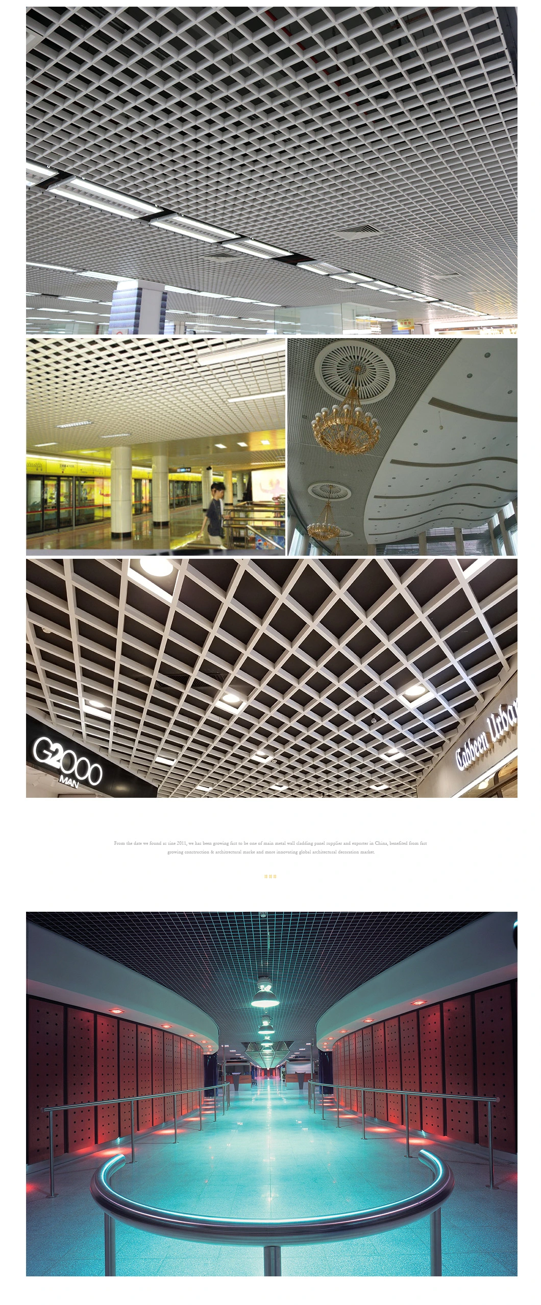 Customized Decorative Design Grid Metal Ceiling for Light (KH-MC-G9)