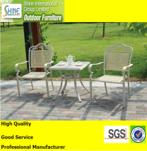 Outdoor furniture luxury patio casting aluminum chairs with table(2+1)