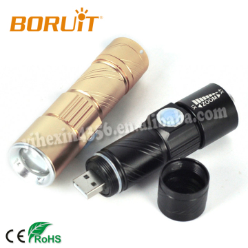 Built-in Battery USB Rechargable USB Flash Drive Flashlight