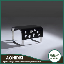 Neoclassic Style Pvc Cover Material Black And White Nightstands