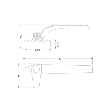 Flügelgriff aus Aluminium