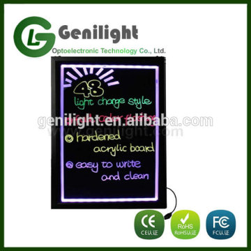 wall mounted marker erasable led writing board