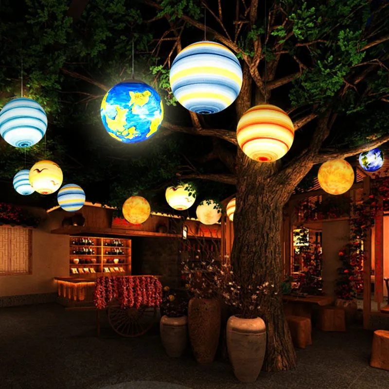 Galaxy Pendant Light with LED Atmosphere for Planetary Ambiance