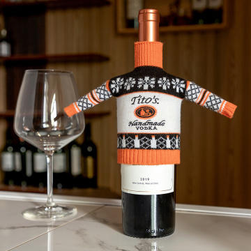 Red Wine Bottle Knitted Set