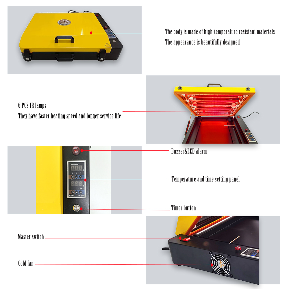 Wholesale Baking Heat Transfer DTF Film Hot Melt Powder A3 A2 DTF Curing Oven dryer
