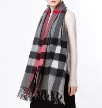 Pure cashmere plaids throw