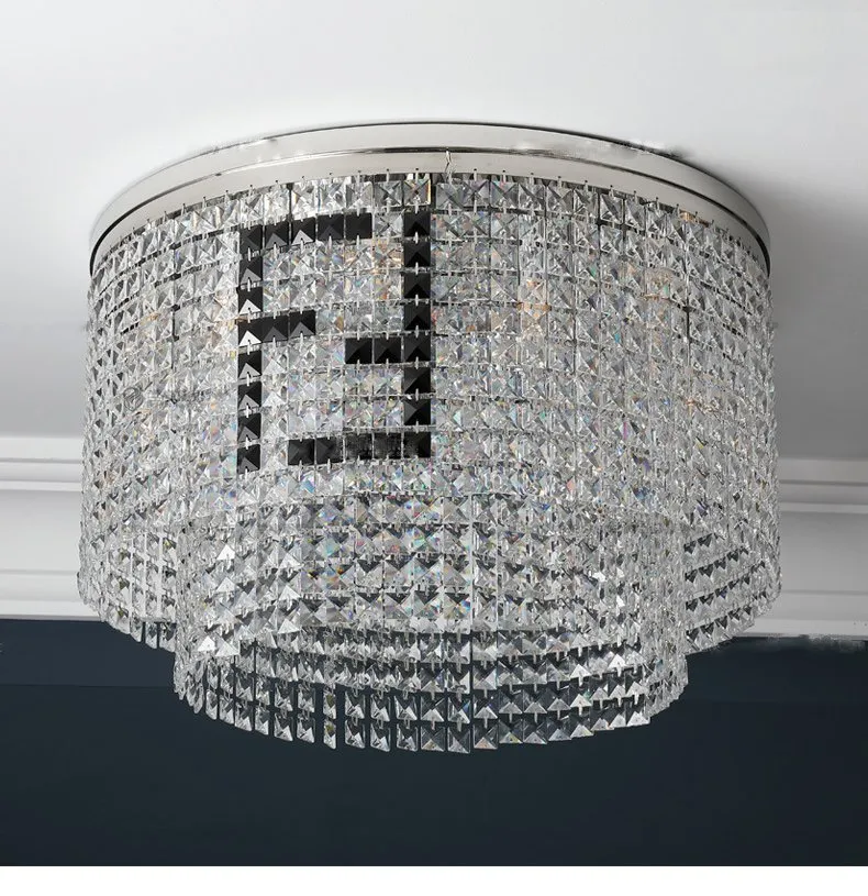 Elegant Modern Crystal LED Ceiling Light for Chic Interiors