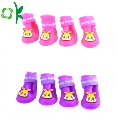 Chaussures pour animaux de compagnie en silicone étanche Rabbit / chat Cat Boot