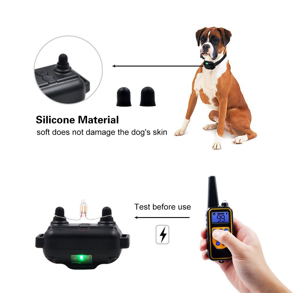 Amazon Top Seller Best Waterproofe Electronic Remote Electric 3 Dog Prong Care Slave Nylon Pet Dog Training Collars