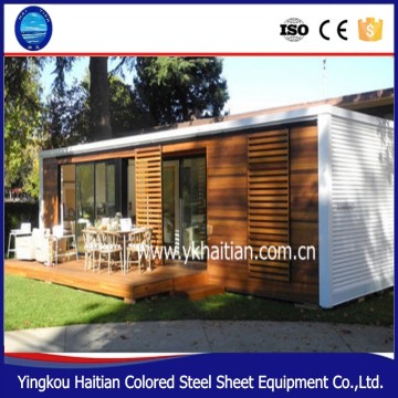 Wooden container house / prefab glass contianer home for vacation