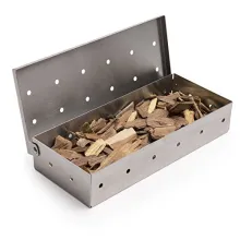 Stainless Steel BBQ Grill Charcoal Smoker Box Adding Smoky and Flavor