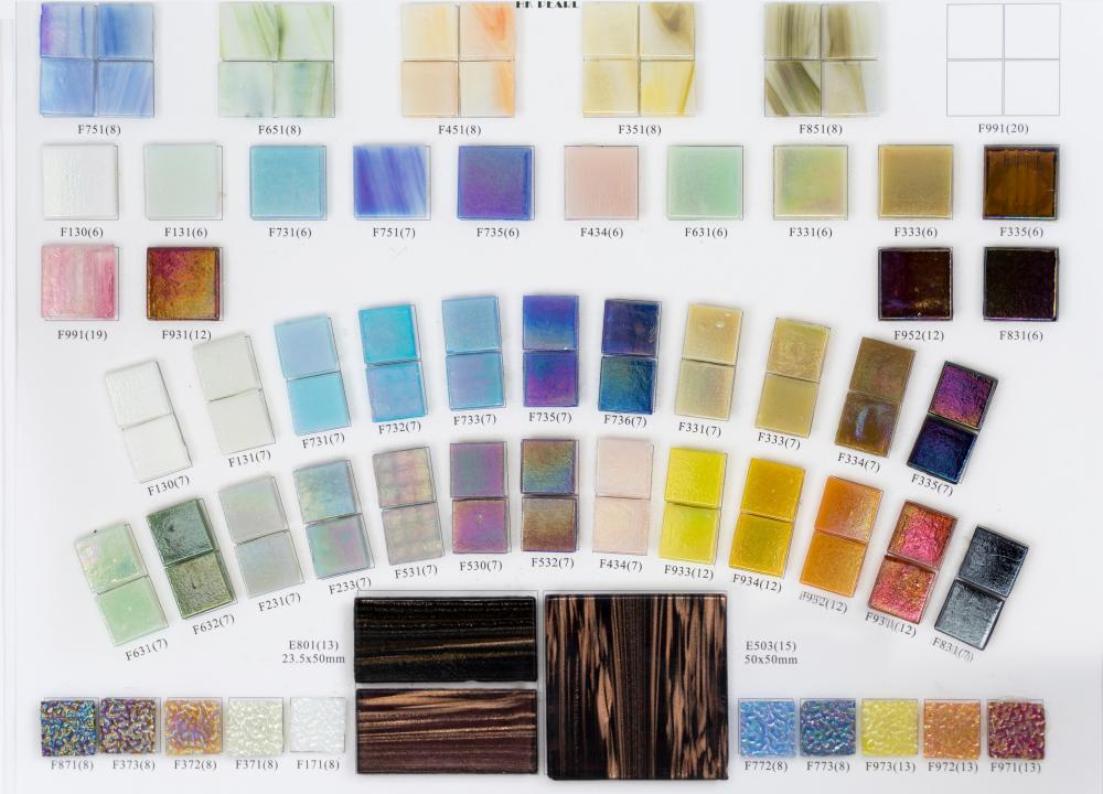 Tablero de tarjeta de referencia de color de mosaico de luz perlada