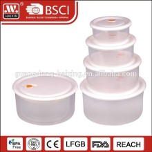 Round Plastic Food Container (4pcs)