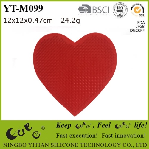 silicone dish washing brush with heart shape YT-M099