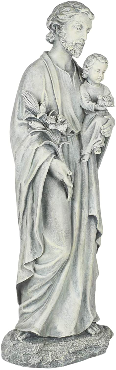 Resina de 20 pulgadas y Stone St Joseph Statue