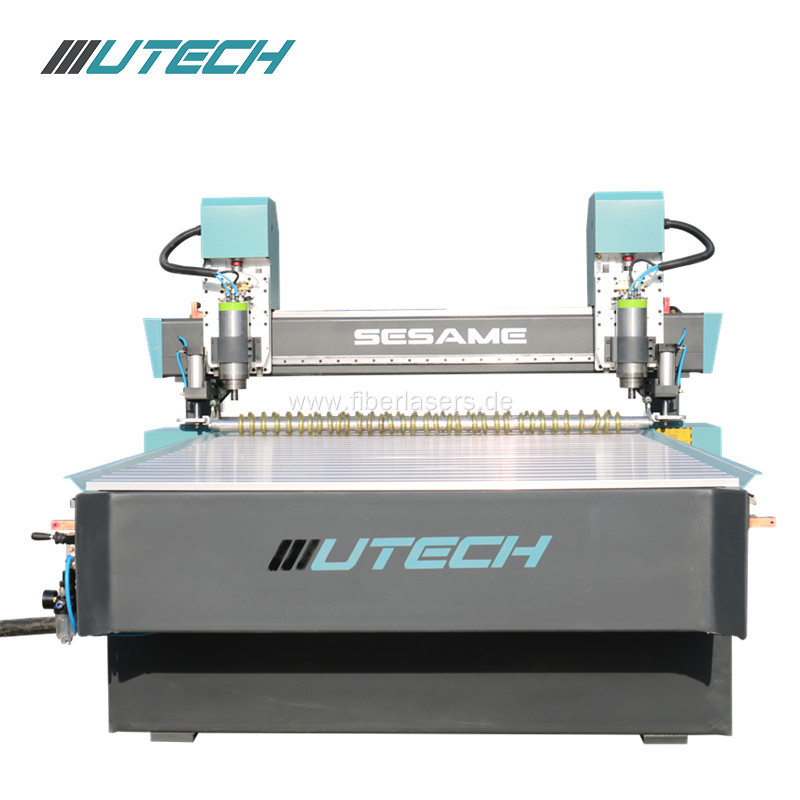 double spindle cnc metal engraving router machine
