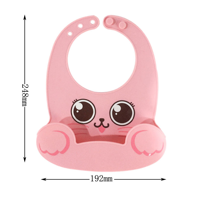 Waterproof Infant Toddler Cartoon Bib Baby Baby Bibs Silicon