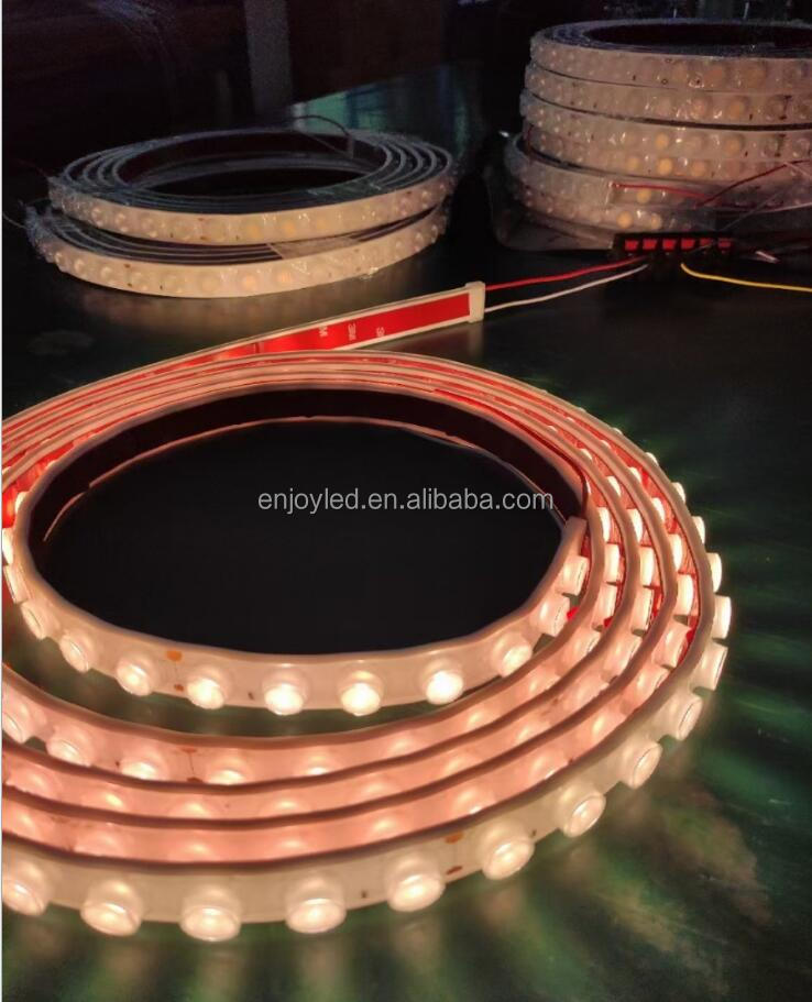High power flexible wall washing waterproof lamp with low-voltage 24V lens 3030 bendable back lighting strip