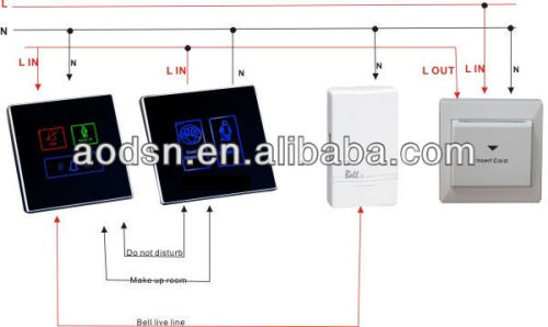 Customized hotel doorbell switch system