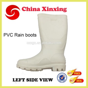 Factory supply cheap outdoor waterproof white rain boots