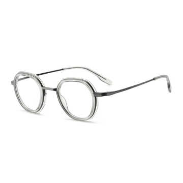 Popular Glasses Good Quality Temple Fashion Frame Design Round Eyeglasses