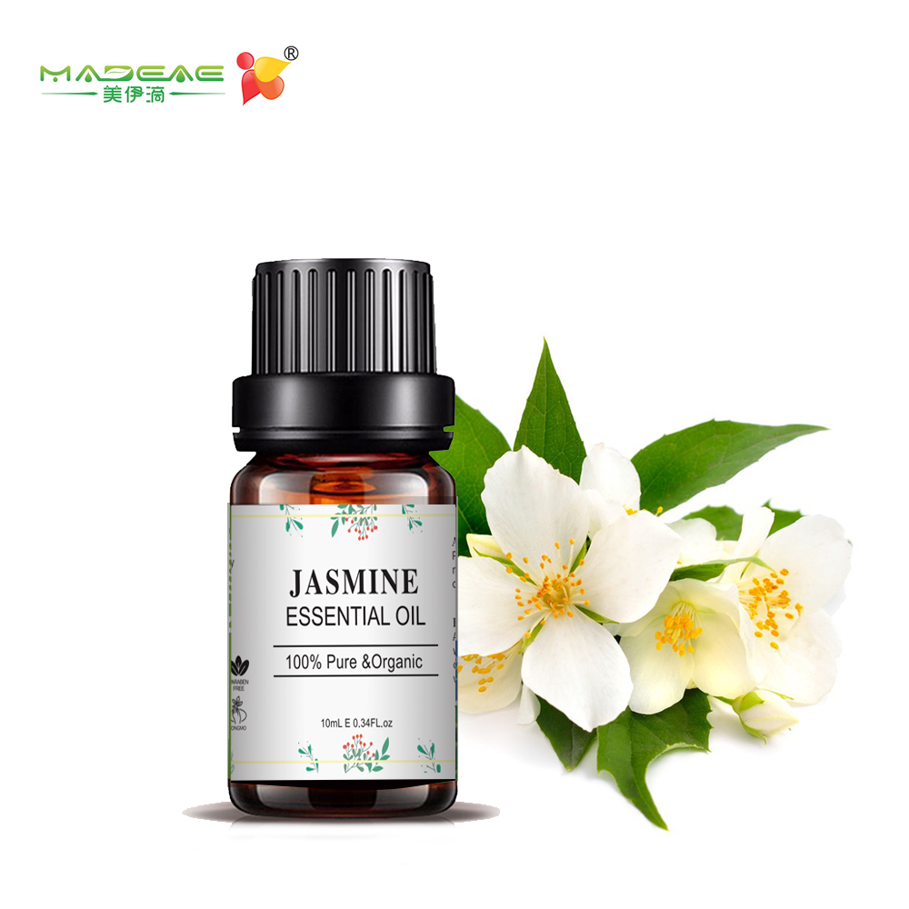 OEM / ODM 10 ml d&#39;huile essentielle de jasmin pressé à froid naturel pur