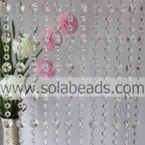 Levert 30 MM &amp; 18 MM Crystal Beaded Garland Trimmen