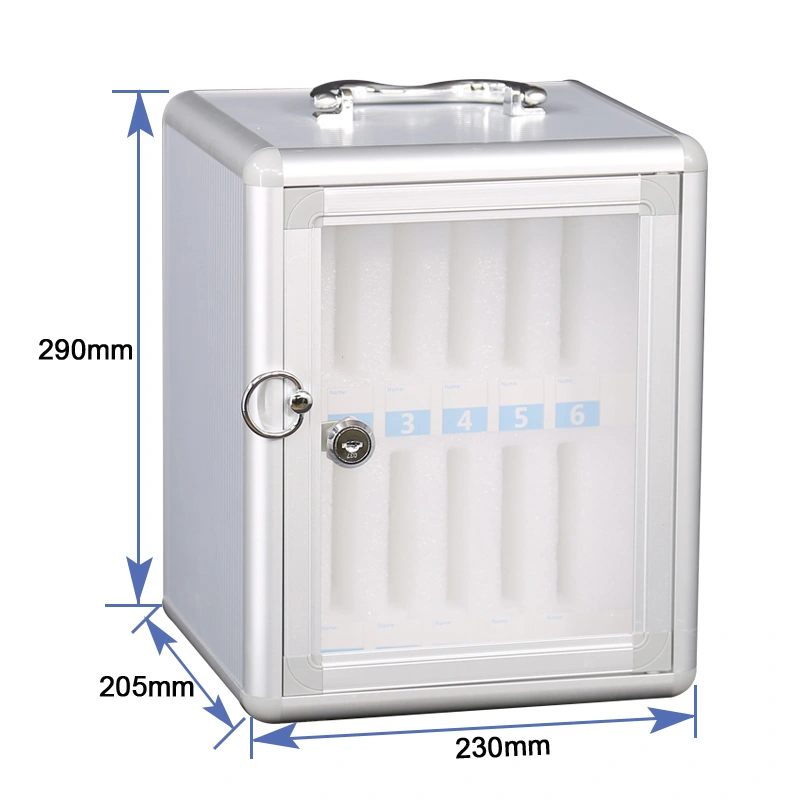 Aluminum Alloy Mobile Phone Storage Box Cell Phone Chart Cabinet Smart Phone Locker in Office and School