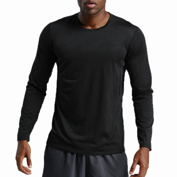 Männer personaliséiert Longsleeve Fitness T-Shirt