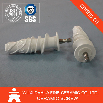 Unique design well glazed alumina ceramic screw