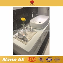 Luxurious design vanity top white artificial stone sheet